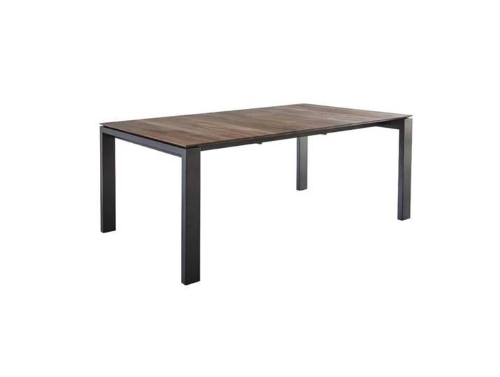Contur Einrichten 3400 Auszugstisch mit Gestell aus Metall in Schwarz Ausziehfunktion Modern, Natur