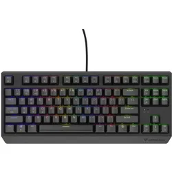 Genesis Thor 230 TKL czarna RGB Outemu Red (US, Kabelgebunden, Kabellos), Tastatur, Schwarz
