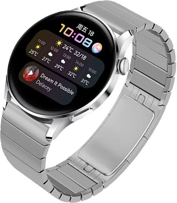 INF Echtes Titan-Uhrenarmband - 22 mm mit Originalschließe Silber