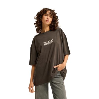 Oversize-Shirt BILLABONG "Tropical Filmore", Damen, Gr. XS, braun (off schwarz), Obermaterial: 100% Baumwolle., Shirts