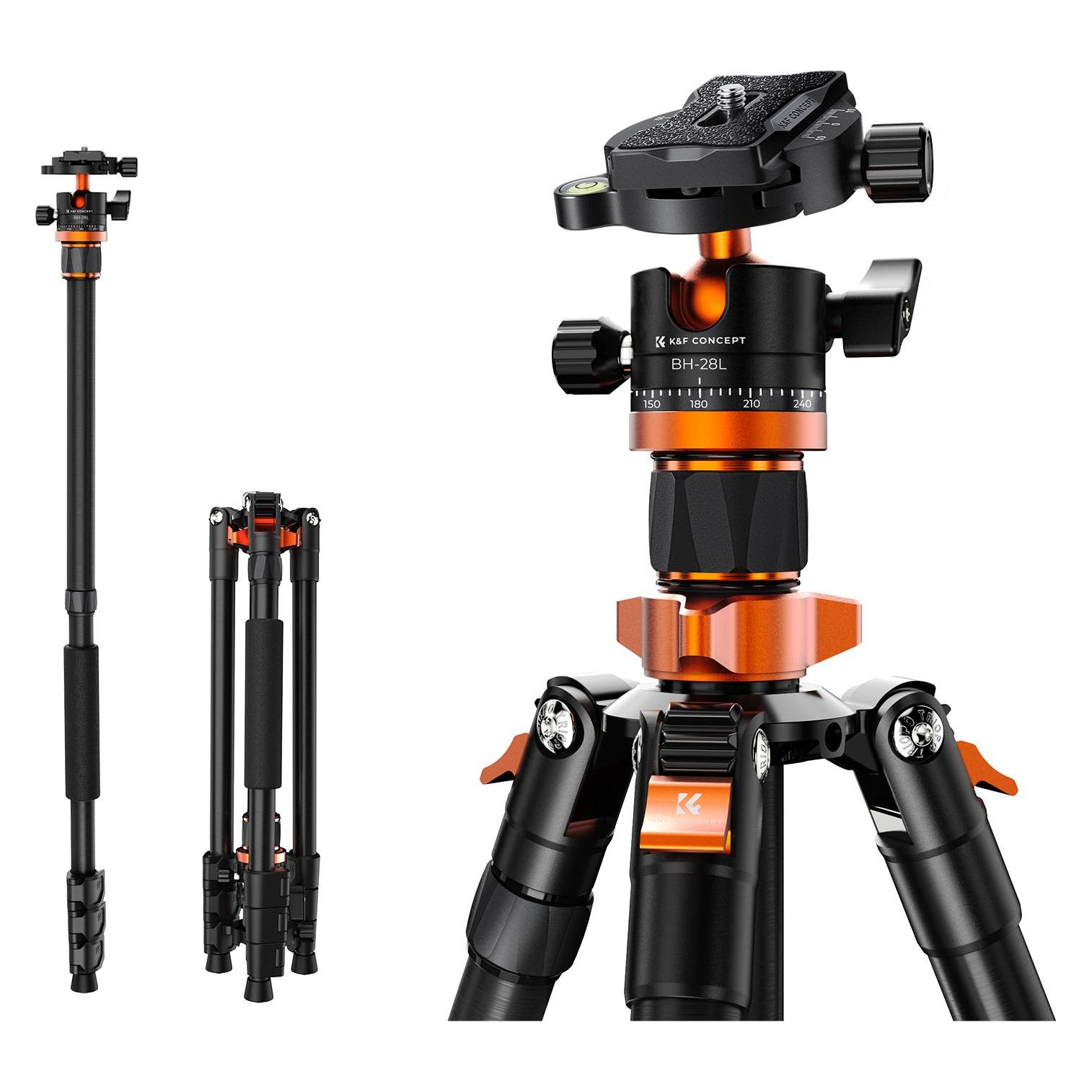 K&F Concept K254A3+BH-28L Magnesium Aluminum Alloy Tripod (Metall) (KF09.089V1)