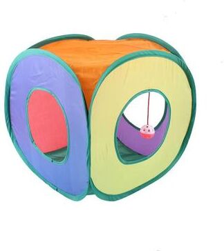 Inspired Finds Foldable Cat Play Tunnel Toy With Breathable Mesh For Indoor Fun color