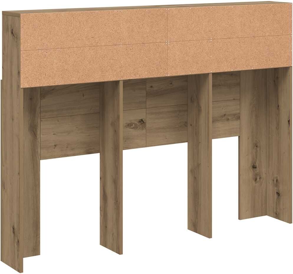 vidaXL Armoire à tête de lit Artisan Chêne 140x19x103,5 cm