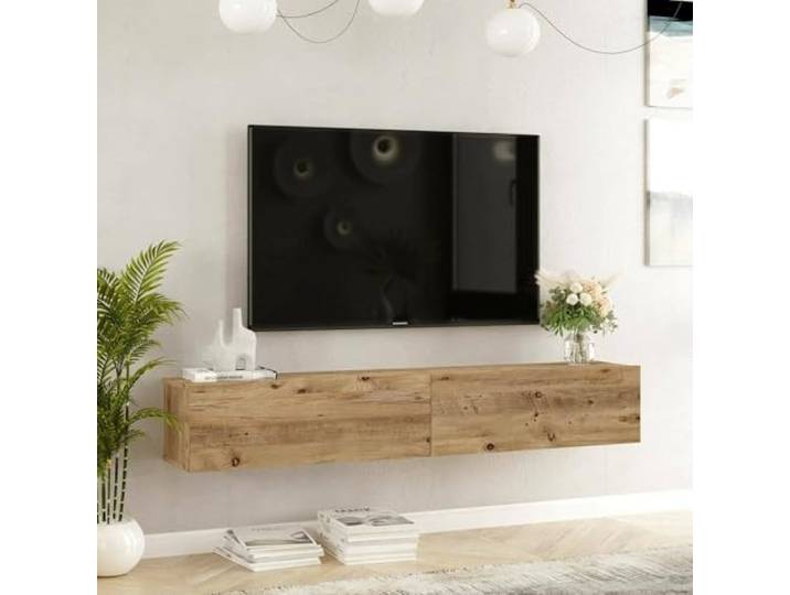 Dmora TV-Ständer Thebe 180x31,6x29,6cm Braun, 1 Regal
