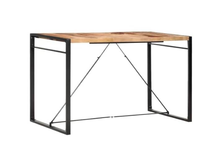 Todiikf Bartisch 180x90x110 cm Massivholz Akazie Esstisch Stabiler Hoftisch im Industrie-Design aus Akazienholz und Stahl für Küche und Esszimmer mit einzigartiger Maserung.
