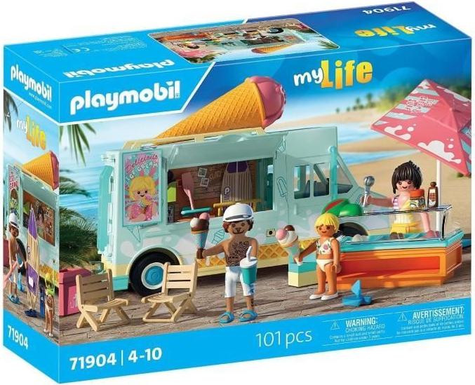 Playmobil My Life Strandvakantie IJsvoertuig 71904 met 3 figuren en 101 onderdelen