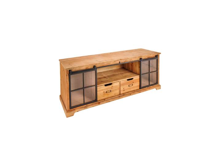 Massivholz Lowboard „Heritago“ Natural, Schwarz Invicta Interiors