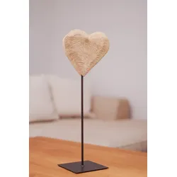 Pappelherz natur auf Eisenständer H: 90 cm