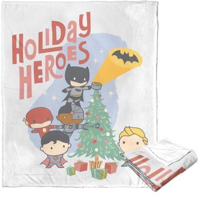 Wb Dc Justice League Holiday Heroes Silk Touch Throw by The Northwest in O