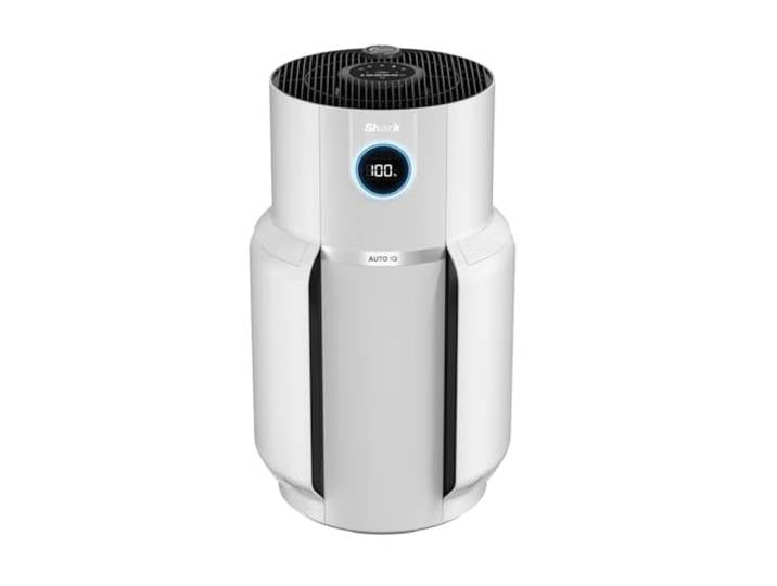 Shark NeverChange Purificateur d'air MAX intérieur\, jusqu'à 5 ans\, Blanc Filtre HEPA 5 ans\, couvre 130m²\, capture 99\,97 % allergènes\, mode automatique\, silencieux\, LED - HP300EU
