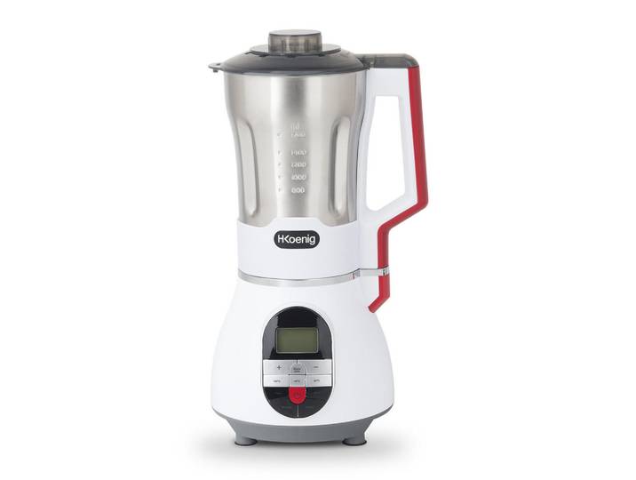 HKoenig Suppenkocher Mxc36 Weiß, Koch- und Mixfunktion,1,7 L, 900 W, Edelstahlgehäuse, Metall, 23.5x45x20 cm, Kochgeschirr, Küchengeräte, Küchenmaschinen