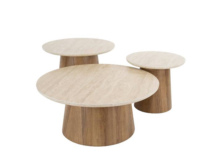 Clemento Romano Couchtisch organisch Set