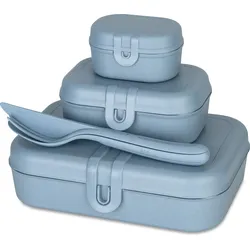 Pascal Ready Organic Lunchboxen himmelblau mit Besteck 4 El.