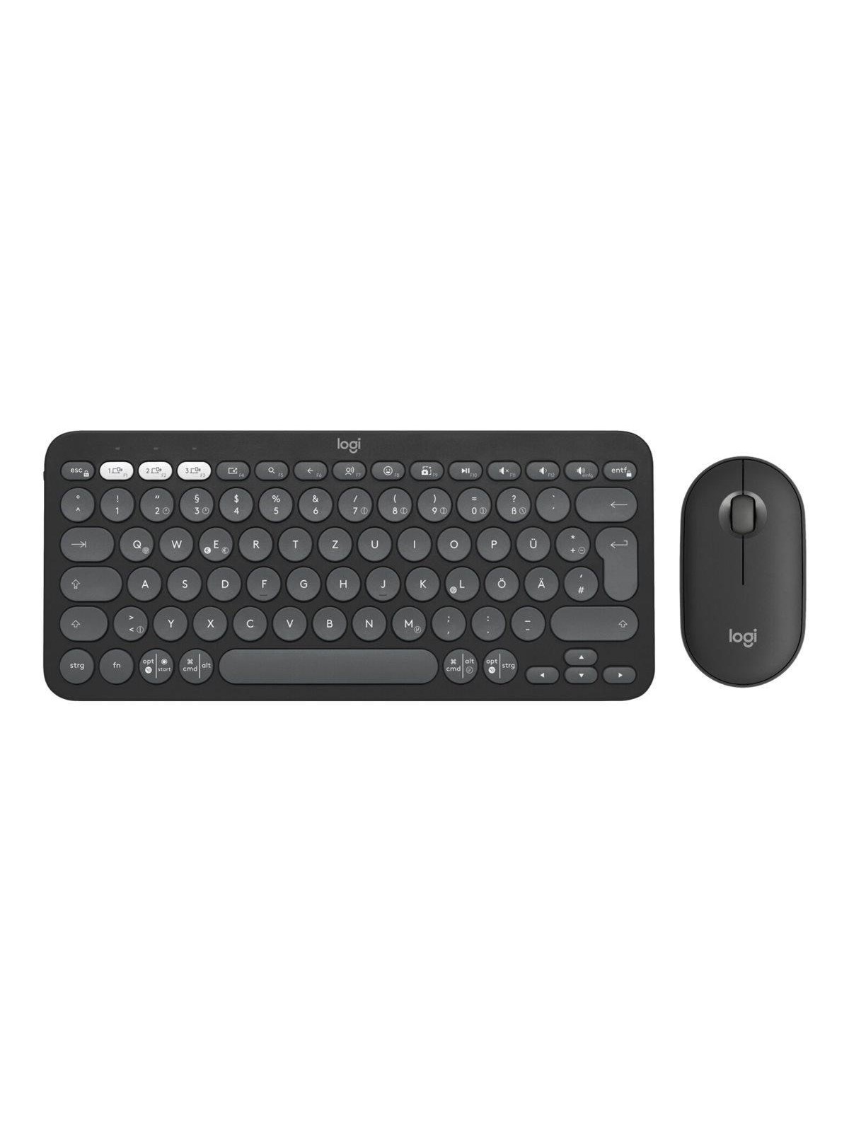 Logitech Pebble 2 Combo - Tastatur & Maus Set - Englisch (UK) - Schwarz