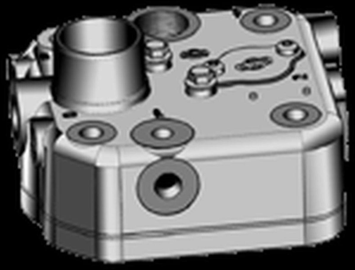 Zylinderkopf, Druckluftkompressor KNORR-BREMSE ZB 4289