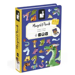 JANOD Magnetbuch Drachen – Kreatives Lernspiel zur Förderung von Fantasie und Logik ab 3 Jahren