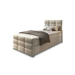 MASSENO Boxbett mit Bettkasten Amon , beige , Maße (cm): B: 100 H: 98
