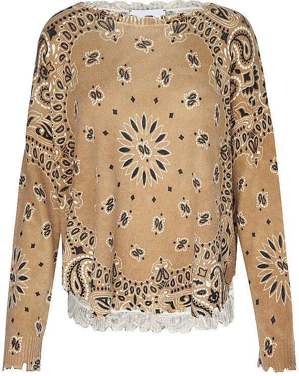 KUJTEN Kaschmirpullover MELA BANDANA  hellbraun   S S