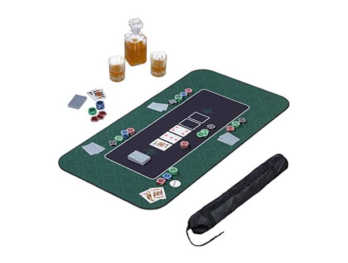 Relaxdays pokerkleed 120 x 60 cm, in het groen