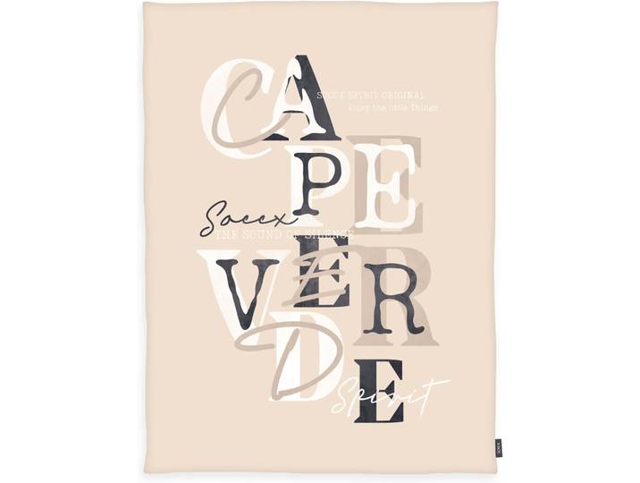 Wohndecke SOCCX Cape Verde Sand , beige (natur), B:150cm L:200cm, Polyester, Wohndecken, Wohndecke, gewebtes Label