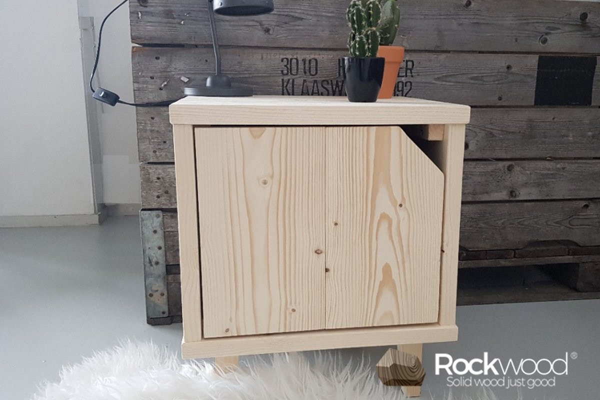Rockwood Nachtkastje Corner white wash