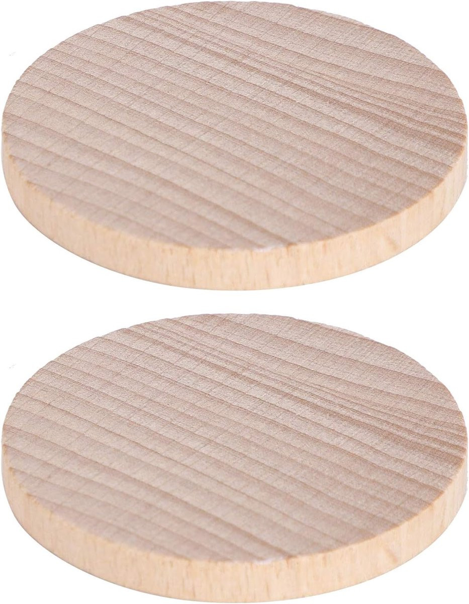 100 Stuks Ongefinishte Ronde Houten Schijven voor DIY Ambachten en Decoratie
