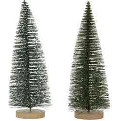 Deko Tannenbaum  2fach sortiert   ¦ grün ¦ Massivholz,Kunststoff ¦ Maße (cm): H: 32  Ø: 12.0