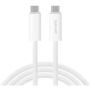 4smarts Ladekabel PremiumCord, weiß, 1,5m, USB-C auf USB-C, 240W Schnellladekabel