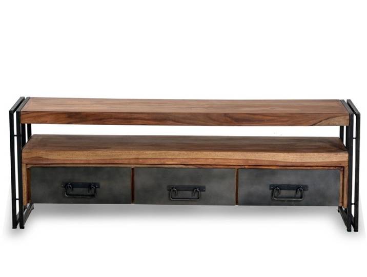 SIT Möbel PANAMA Lowboard Altmetall/Akazie gebeizt und geölt