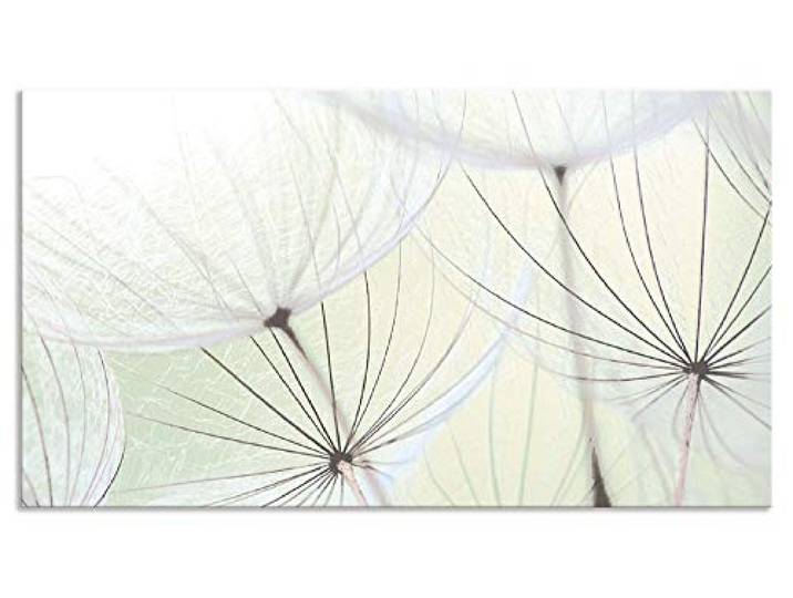 ARTland Spritzschutz Küchenrückwand aus Alu für Küche Herd Spüle 90x50 cm (BxH) mit Motiv Blume Pusteblume Landschaft Natur Zen Modern Hell Grün S9MV