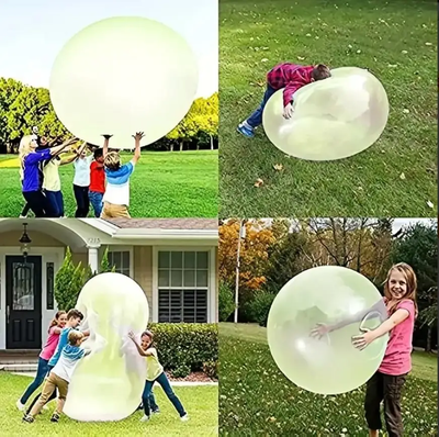 Top Demand Picks Hot Selling Transparent Bubble Ball, TPR Blowing Balloon, Patting Play With Water Ball, Outdoor Toy 80cm