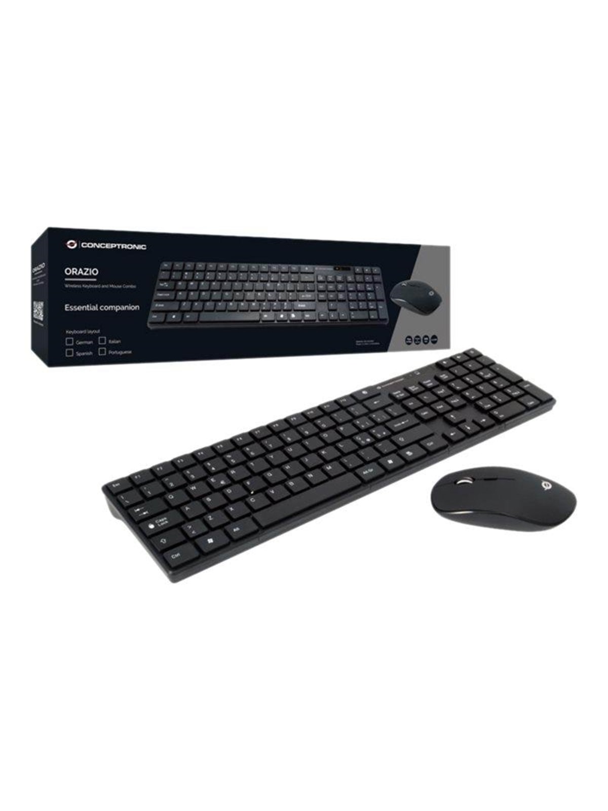 ORAZIO - Tastatur & Maus Set - Italienisch - Schwarz