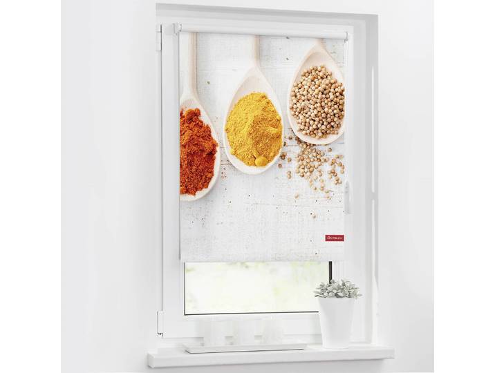 Klemmfix-Rollo Spices 45 x 150cm Weiß