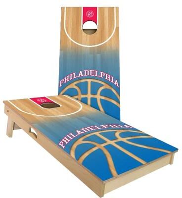 Skip's Garage Philadelphia Basketball Outdoor Cornhole Board Set