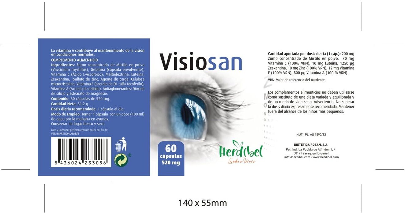 Herdibel Visiosan 60 Caps