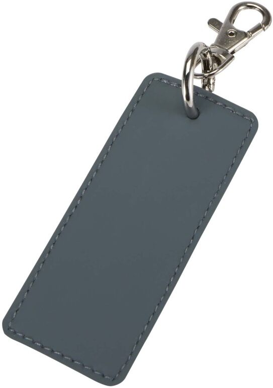 Porte-clés rectangulaire personnalisable en PU recyclé Resi Plus Bleu hale