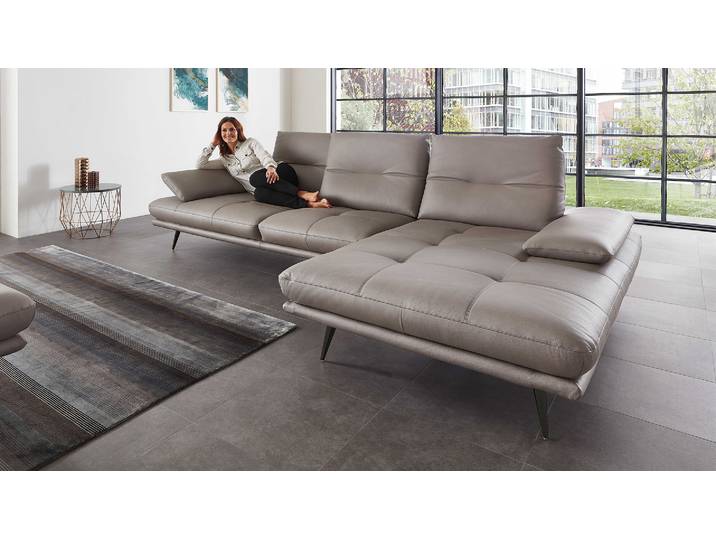 Echtleder Sofa Roma mit Sitzverstellung