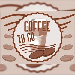 HB-Druck Werbeaufkleber Aufkleber Coffee to go A7 (74x105mm)