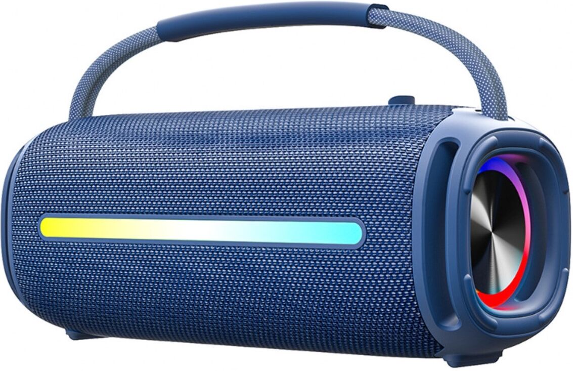 INF Tragbarer Outdoor Bluetooth-Lautsprecher – 20W starker Sound, IPX6 wasserdicht, 3000mAh Akku, TWS & RGB-Lichter Navy blau