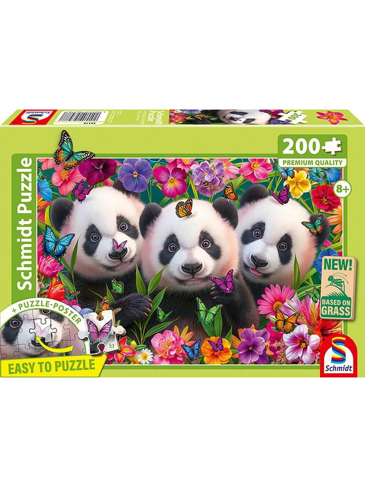 Schmidt Spiele 200tlg. Puzzle "Panda-Trio" - ab 8 Jahren - onesize