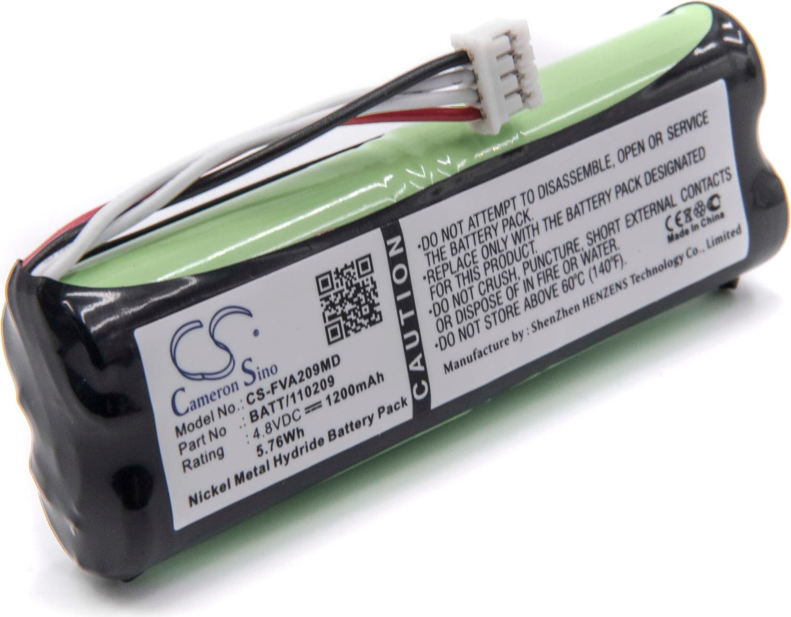 AccuCell Accu voor medische apparatuur vervanging voor Fresenius 120209, 110209-XO, 110320-O - 1200mAh, 4,8V, NiMH