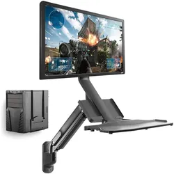 Maclean MC-838 (Wand, 32", 9 kg), Monitor Halterung, Schwarz