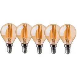 V-Tac 5x 4W E14 Edison LED Vintage Filament Glühbirne Birne Leuchtmittel Retro Nostalgie Beleuchtung G45 2200K Warmweiß