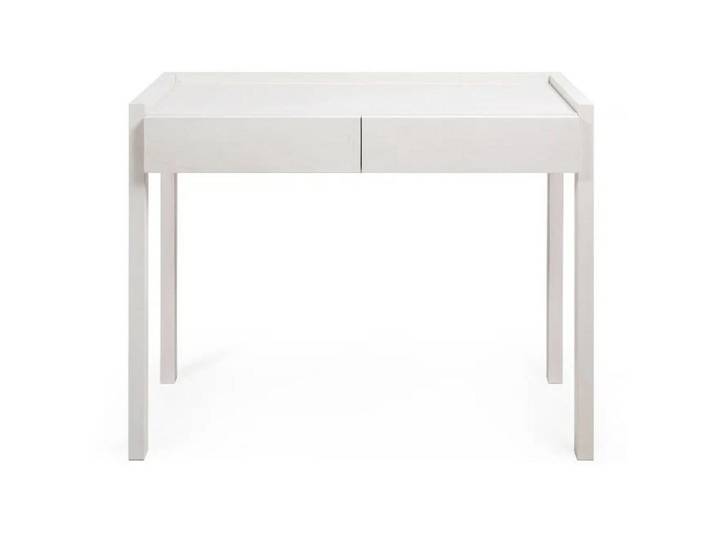 Woodek Konsolentisch Adele, weiß matt lackiert, 37/100/77 cm, Weiß, Holz, Echtholz,Eiche, 100x77x37 cm, FSC 100%, Wohnzimmer, Wohnzimmertische, Konsolentische