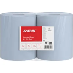 KATRIN® Putztuchrollen 2-lagig blau