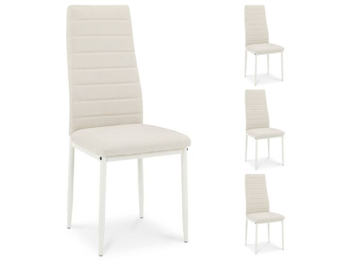 Lot De 4 Chaises Nathalie Blanc Crème (lot De 4)