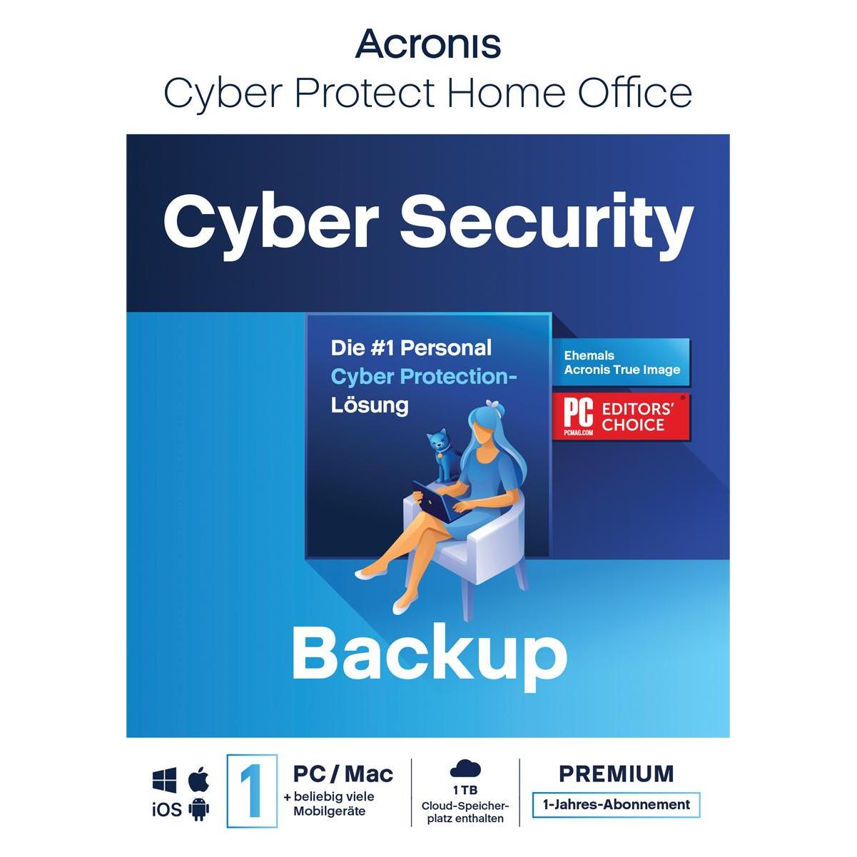 Acronis Cyber Protect Home Office Premium (1 User, 1 Geräte/User, 12 Monate) (HOPASHLOS)