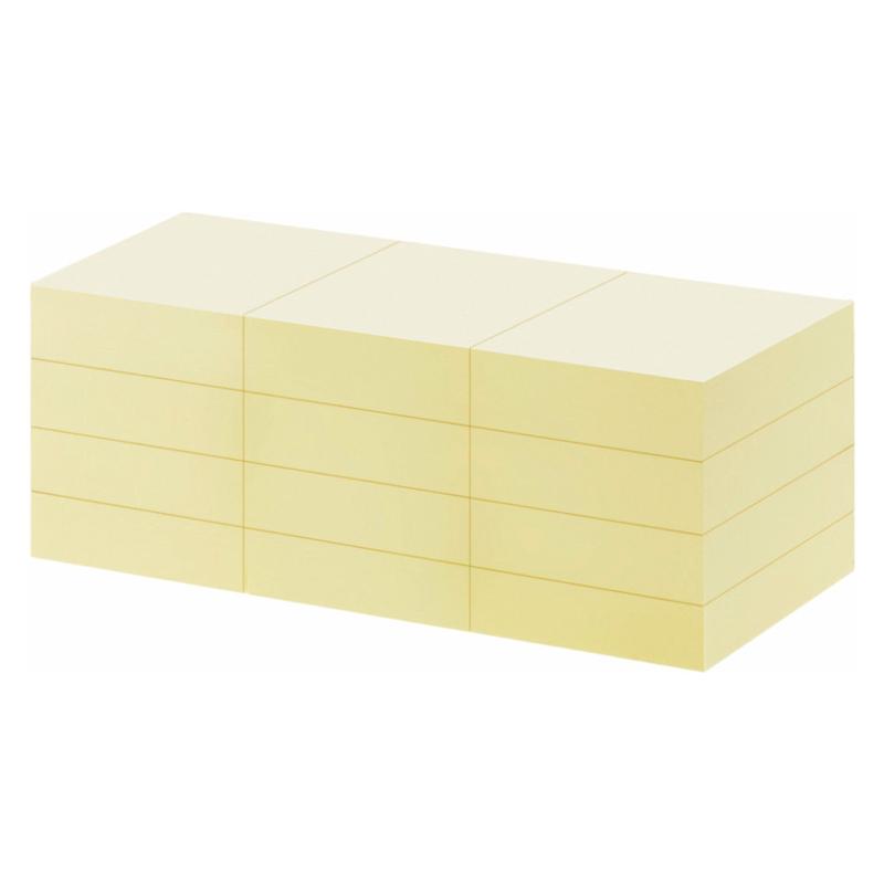 Q-Line Anmerkungen Stick'N gul 38x50mm 100blade 12stk/pak - (12 blokke pr. pakke) (50 x 38 mm) (S004025)
