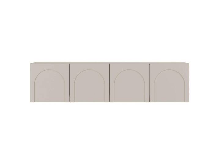 Selsey Tv-Lowboard Arkadia Kaschmirgrau 200 cm, 4 Fächer, Rechteckig, 200x49x35 cm, Wohnzimmer, TV Möbel, Lowboards, Lowboards stehend