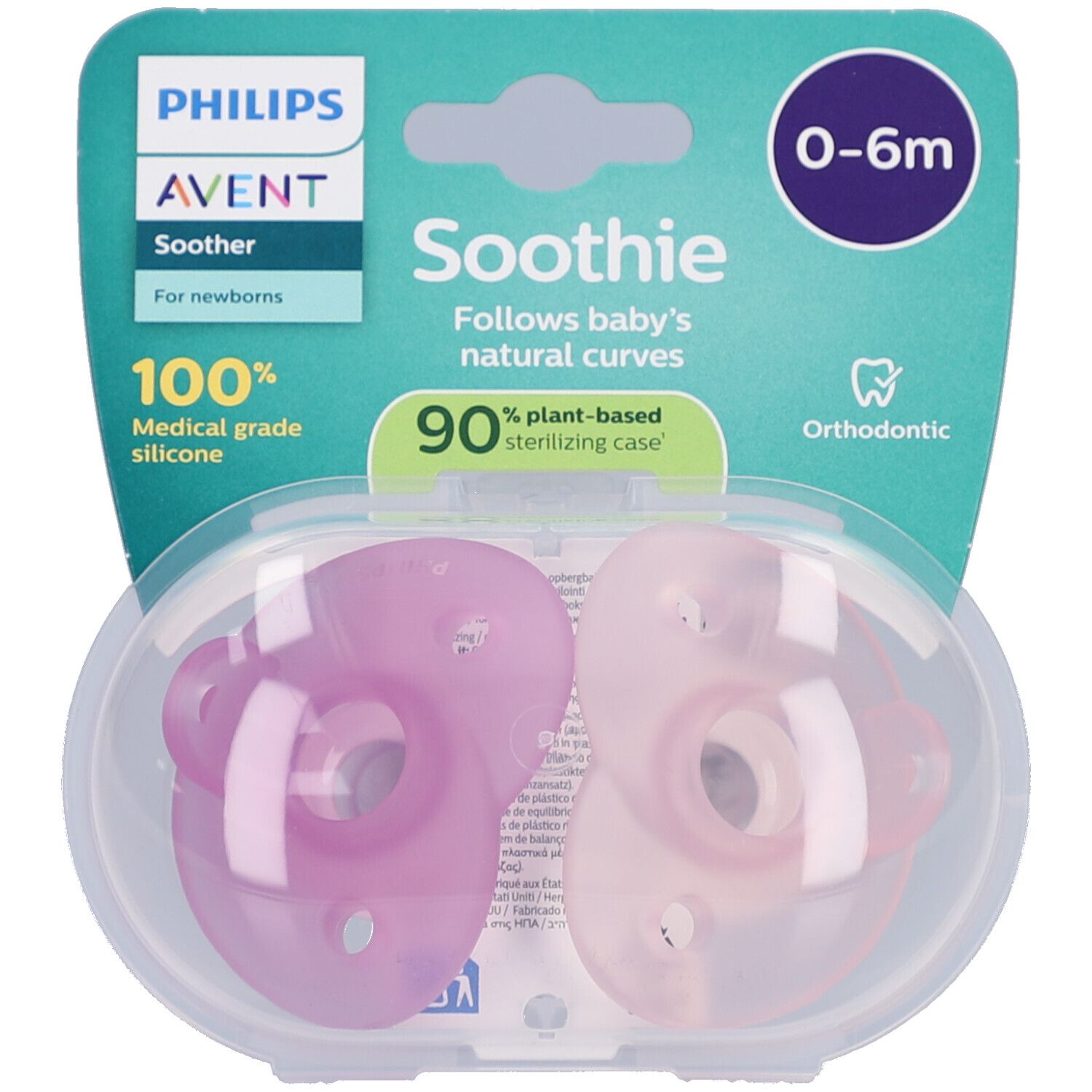 Philips Avent Fopspeen +0m Soothie girl 2st 2 St Schnuller